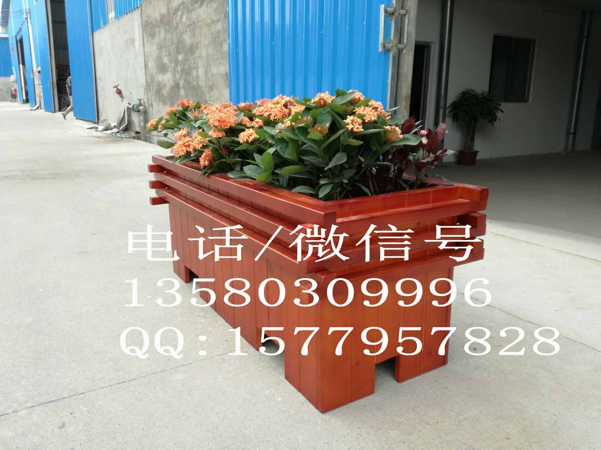 景区工程木箱，摆放花盆花箱，木花坛定做