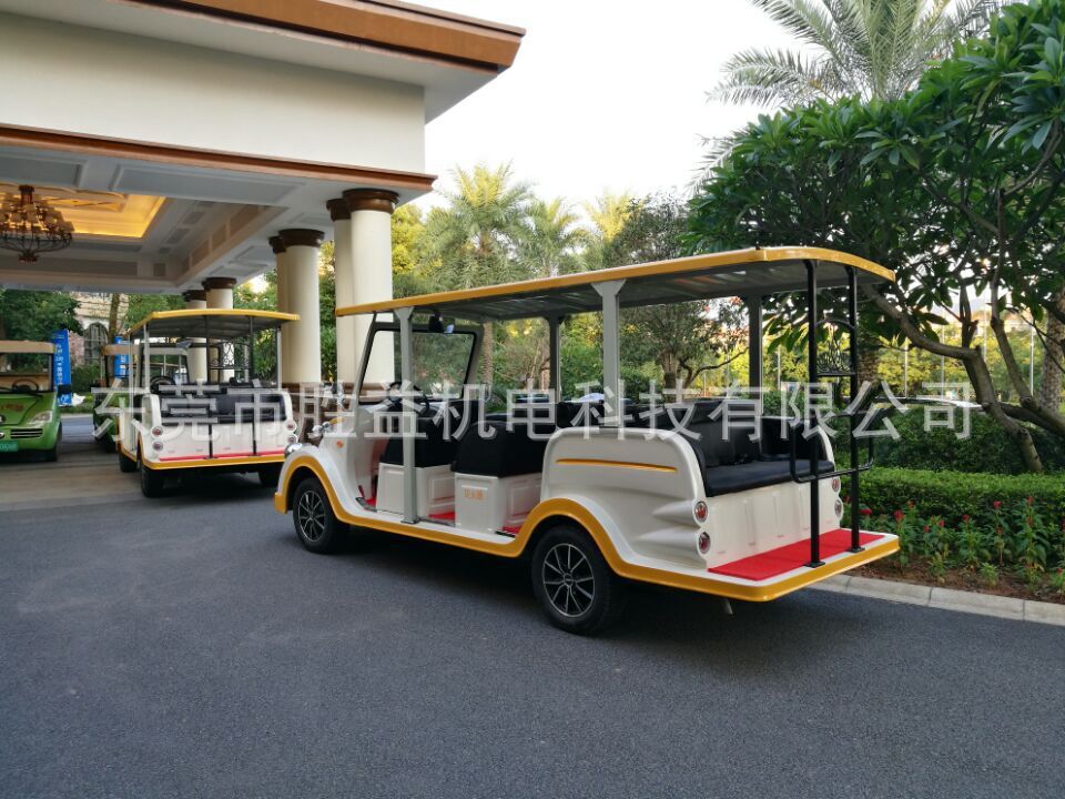 胜益汽油老爷车批发  11座内燃观光车  供应观光车厂家  楼盘接待观光车