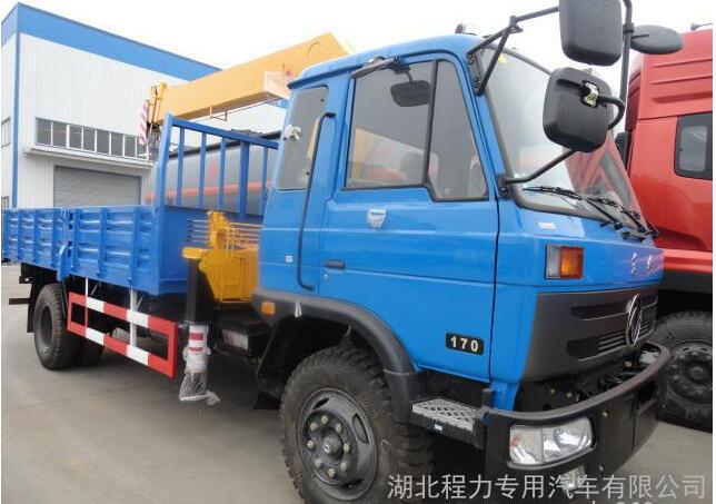 国四 随车吊  平板带吊运输车  徐工随车吊