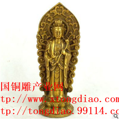 佛像厂家批发大量铜雕工艺品，铜佛像订