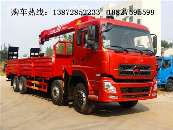 楚风前四后八平板带吊  楚风吊车  自备吊