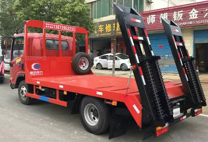 国五平板运输车  国五挖机拖板车  国五平板车价格  程力平板车