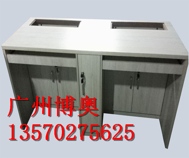实木多媒体显示器升降电脑桌厂家直销  多媒体升降电脑桌