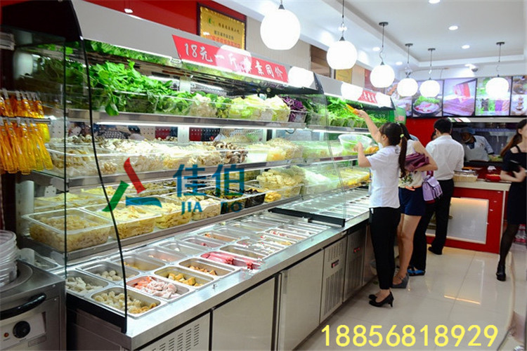 杨国福麻辣烫点菜柜，定做不锈钢点菜柜厂家  点菜柜价格