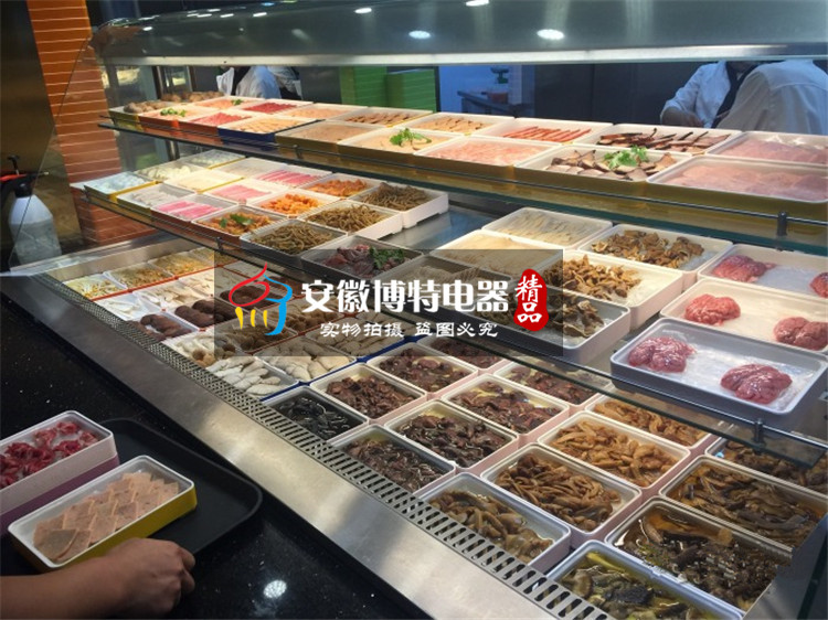 冒菜串串火锅冷柜，定做自选火锅店冷柜厂家  火锅店展示柜
