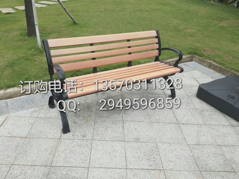 贵阳铸铝脚槊木公园椅 路椅 公园休闲椅等候  铸铝公园椅