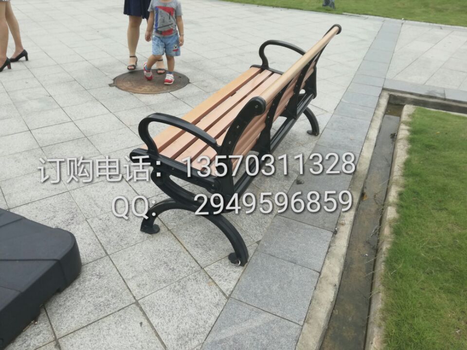 贵阳铸铝脚槊木公园椅 路椅 公园休闲椅等候  铸铝公园椅