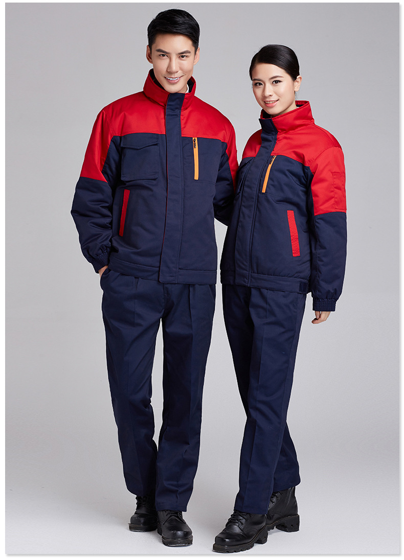 冬季长袖工作服棉服加厚防寒劳保服棉袄