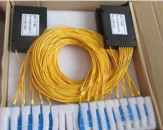 电信PLC盒式1分8光纤分路器SC方头  光分路器  分光器  PLC分路器