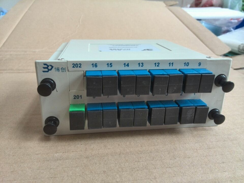 方口分光器插片式1分16光纤分路器SC接口  光分路器  PLC分路器