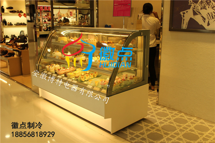 北京弧形慕斯冷藏柜，定做慕斯展示柜厂家  订做慕斯柜