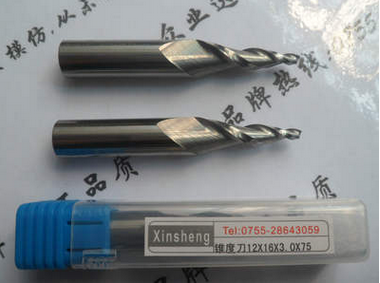 迷你字锥度刀 迷你字铣刀 锥度刀  亚克力铣刀  双刃锥度螺旋铣刀