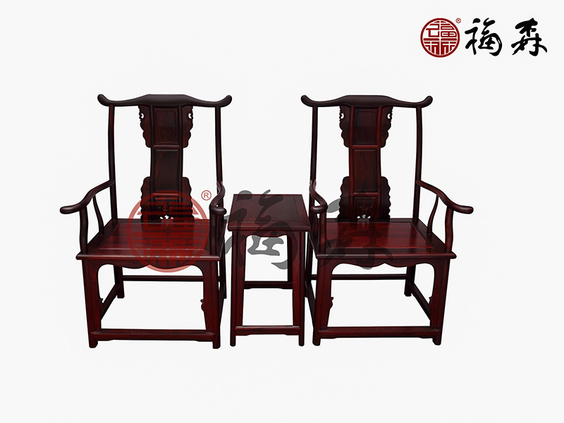 泉州红木座椅：具有口碑的红木管帽椅三件套  红木家具  红酸枝家具