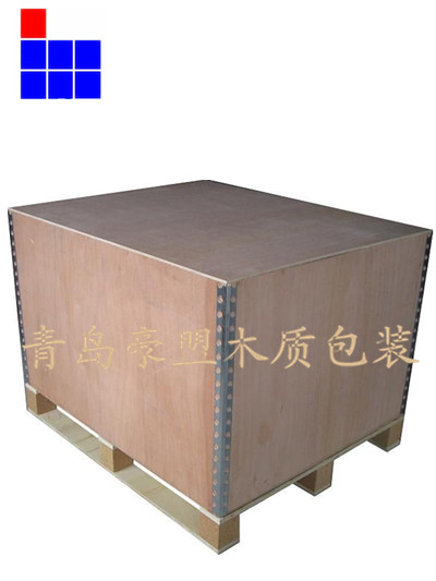大量供应货物打包木箱青岛护角木包装箱