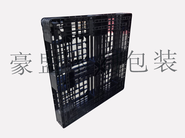 厂家批发塑料托盘黑色出口塑胶网格托盘&nbsp;&nbsp;青岛木托盘