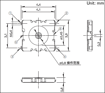 薄型贴片 SKSD系列（双重动作型）  贴片滑动拨动开关  SSAH110100
