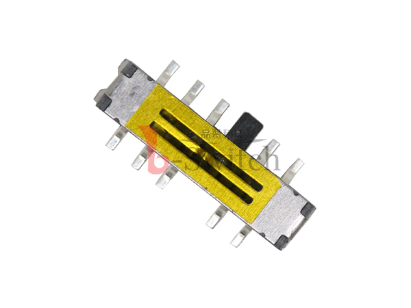 高品质卧式十脚五档微型拨动开关14.9×3.5×3.5mm  薄型贴片  贴片轻触开关  插件轻触开关