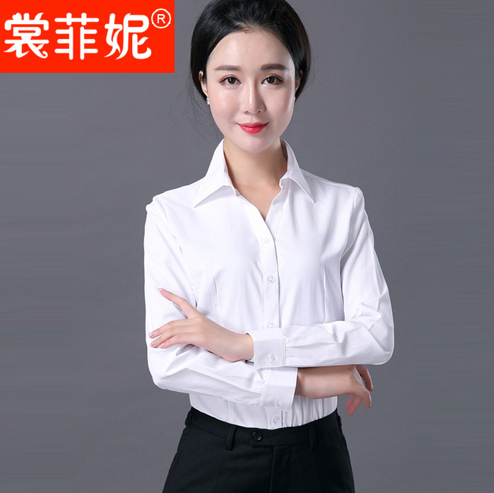 女士衬衫  V领女式衬衫  女士OL行政工作服