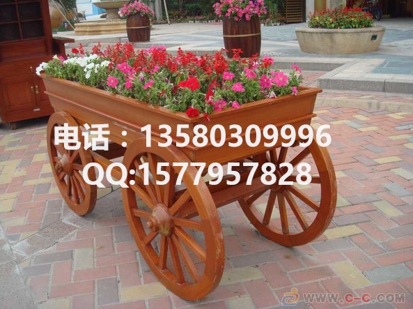 景观木质花车 摆放园林花车  景观花车