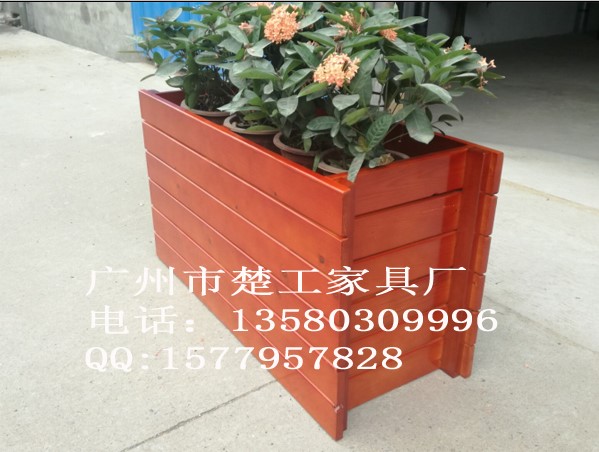 道路外摆花箱 落地实木花箱 景观木花槽  落地花箱