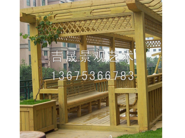 潍坊可信赖的防腐木花架提供商：廊架设计  防腐木花架价格  防腐木花架厂家