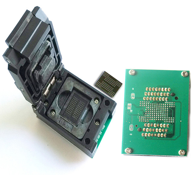 BGA152/132/88翻盖弹片老化座 SSD NAND  SSD固态硬盘  FLASH芯片测试  IC测试座