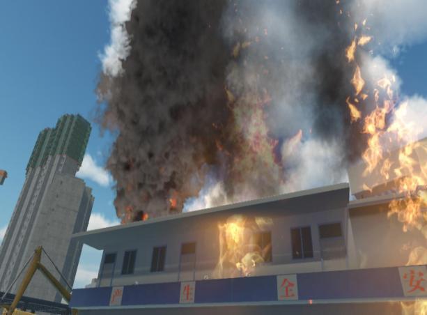 虚拟现实VR建筑安全教育，北京四度科技  VR工地安全区  虚拟仿真实训