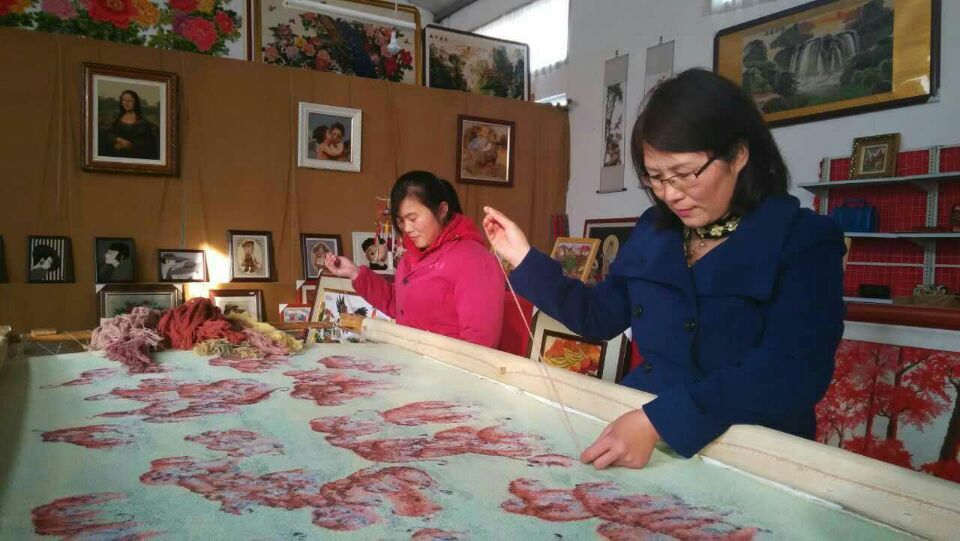 山东国宝绒绣非物质文化遗产莫氏绒绣  山东绒绣  临沂绒绣