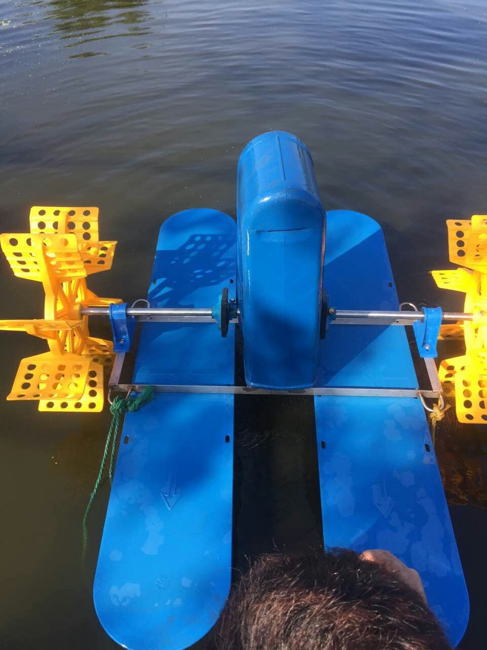 鱼塘增氧机水车式增氧机2叶4叶铜芯池塘增氧器