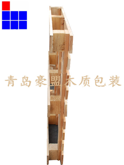 青岛豪盟木包装定制出口熏蒸实木欧盟木托盘
