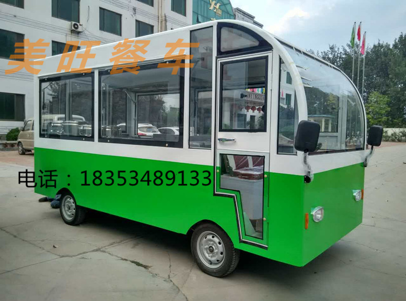 早点电动四轮餐车手推售货多功能小吃车电动流动餐车 电动多功能餐车 手推仿古餐车