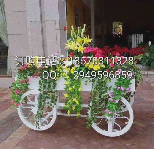香港旅游景区花车 商业街移动木花车防腐木花车花架