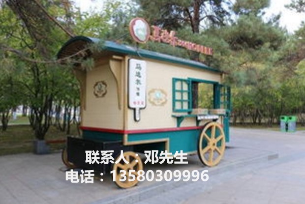 商场特色小餐车 摊位售货车 户外零售花车  商场餐车