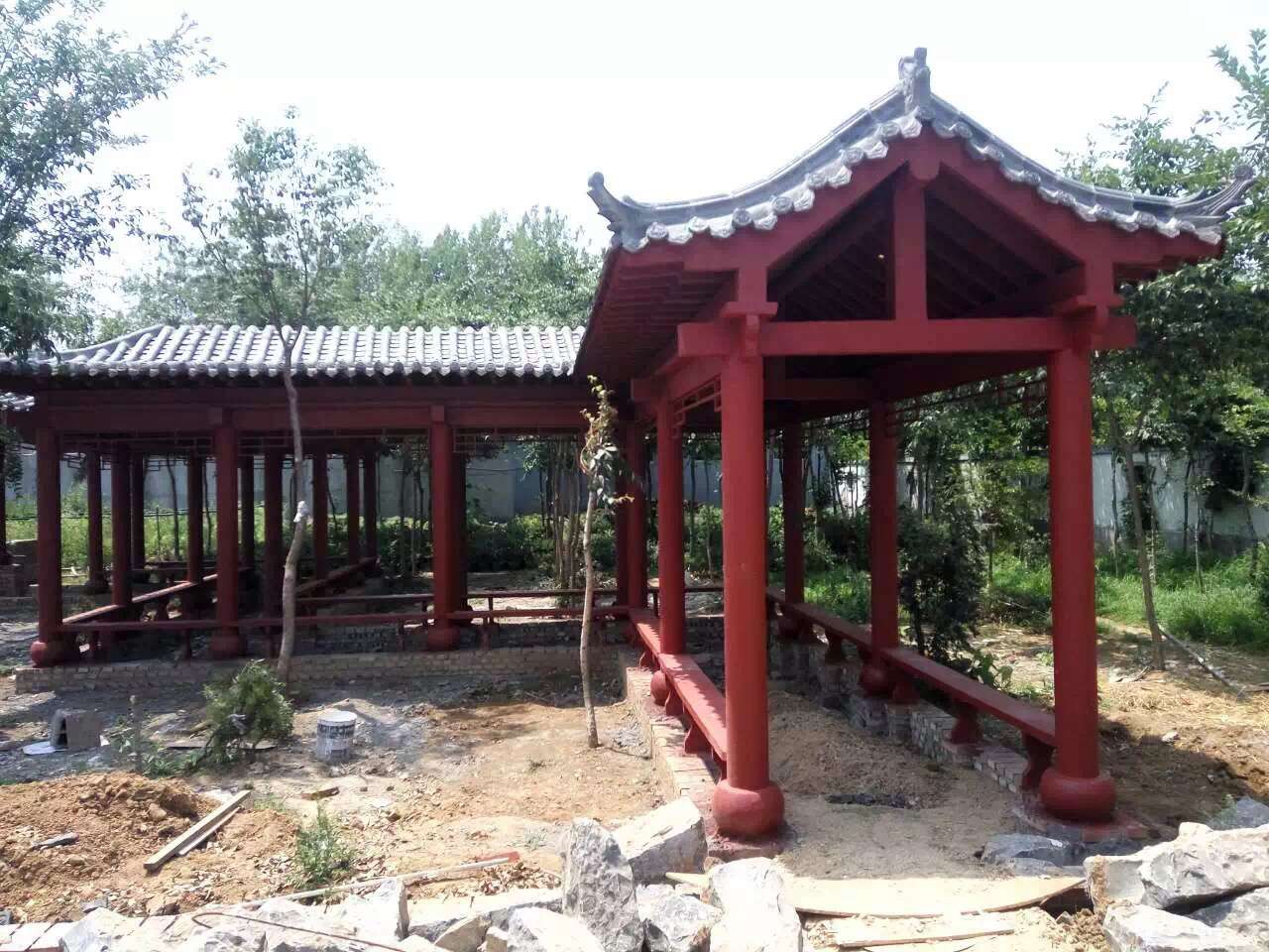 仿古六角重檐亭 山东耐用的仿古建筑供应  仿古建筑价格  仿古建筑厂家