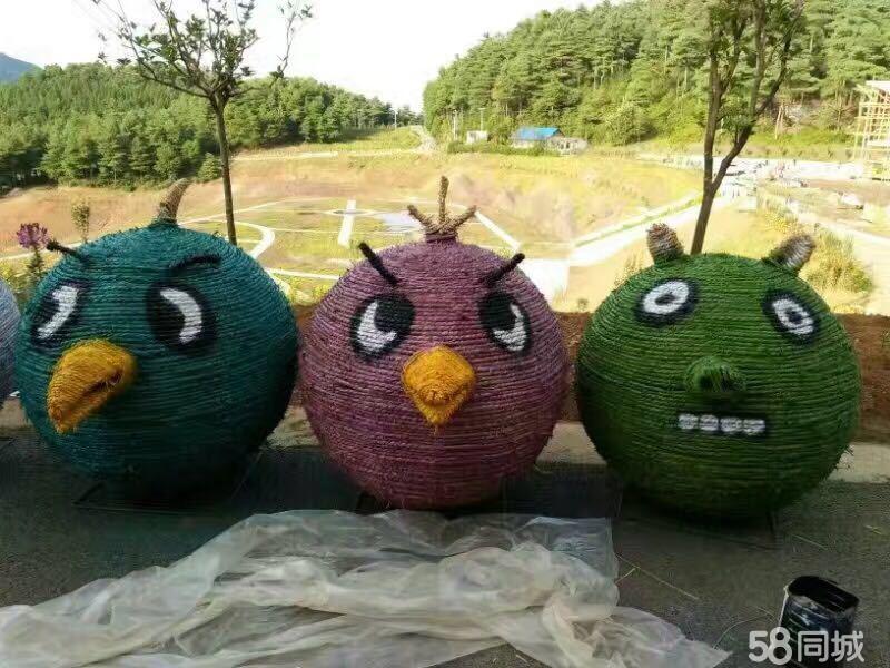 风动全城找稻幸福仿真艺术稻草人稻草工艺出租 风车展出租 仿真稻草人出租
