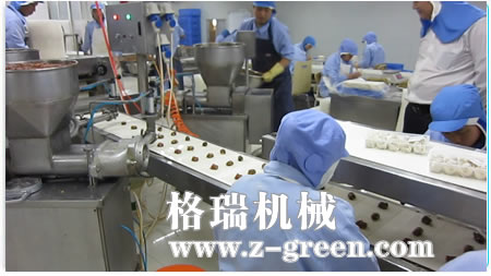 CXJ60K数控馄饨（云吞）下馅机流水线/节省人工/降低原材&nbsp;&nbsp;春卷下馅机