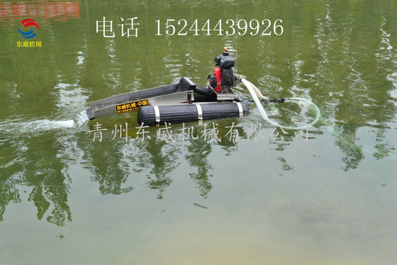 山东高压水泵抽取小型淘金船东威机械采用虹吸式泵枪&nbsp;&nbsp;山东淘金船&nbsp;&nbsp;淘金船厂家