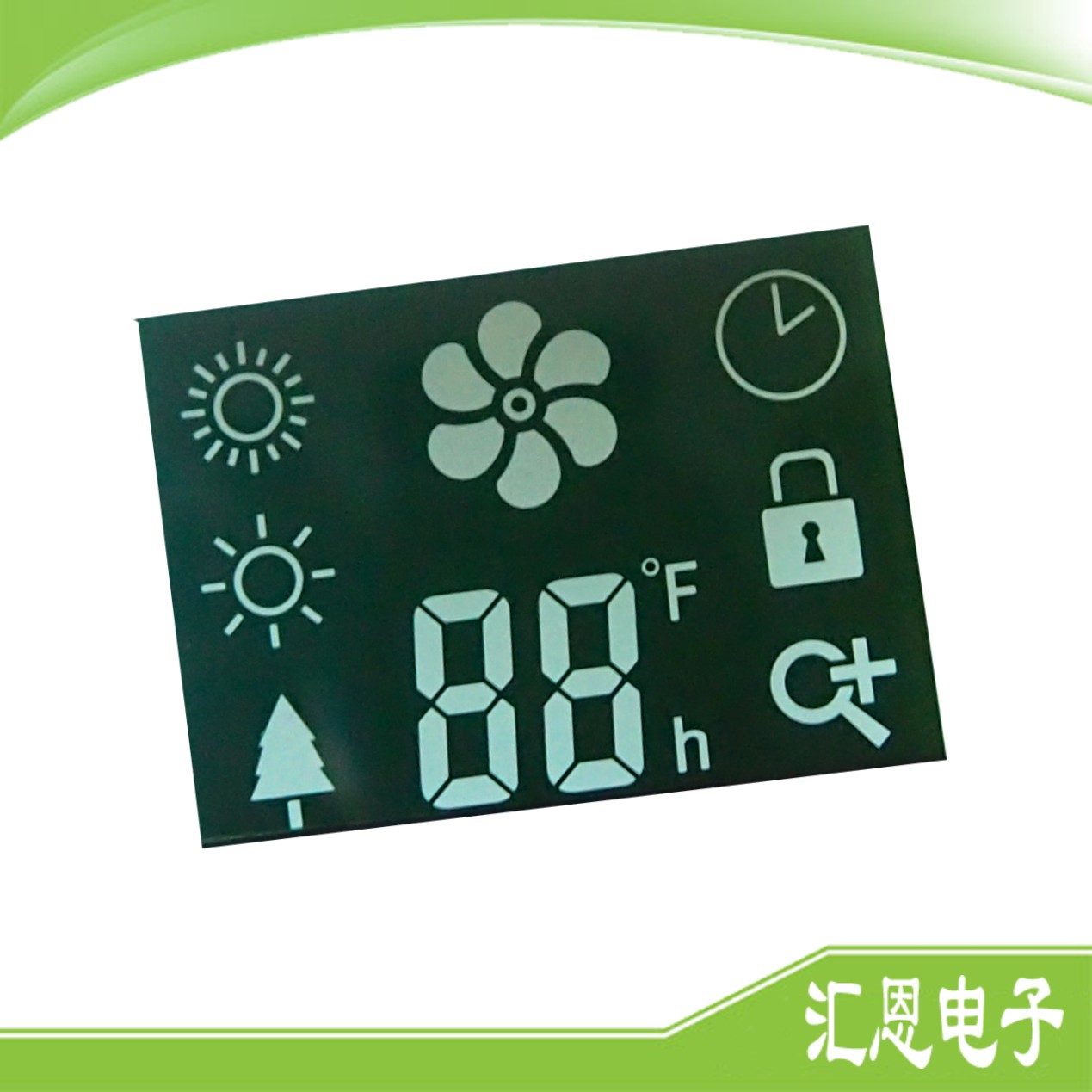 暖风扇lcd液晶屏 段码式暖风扇液晶显示屏  暖风扇显示屏