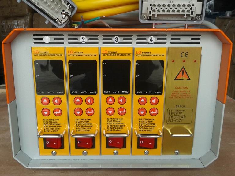 热流道2组温控箱，模具热流道系统温控仪器YUDO款箱体  TCU903款温控箱  智能温控器  双色箱体温控箱