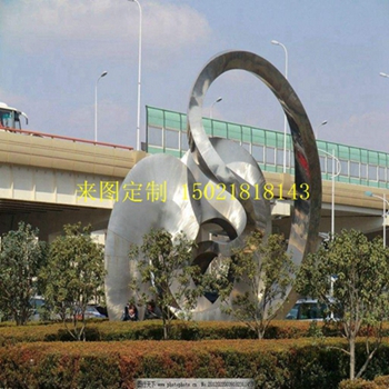 定制不锈钢抽象雕塑 校园雕塑 广场雕塑 摆件装饰