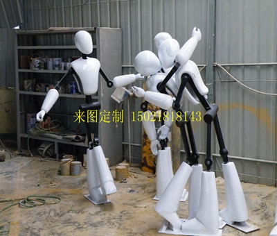 不锈钢机器人雕塑不锈钢抽象雕塑  不锈钢雕塑  不锈钢景观雕塑