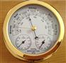 3合1天气预报气压表 143mm铜框温湿度气压计