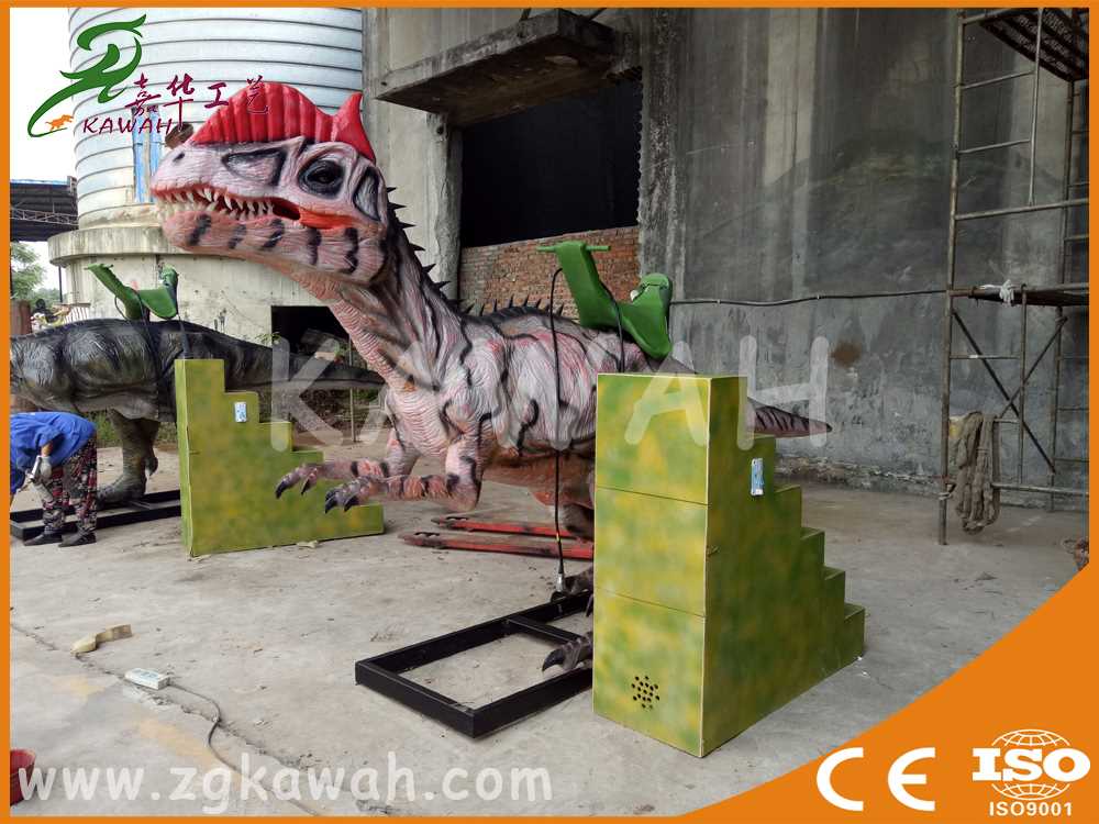 精致的骑乘恐龙——双冠龙要怎么买|乘骑行  仿真电动恐龙模型租赁