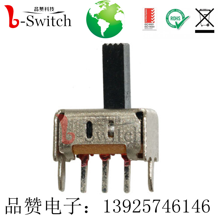 长柄拨动开关 拨动开关SS-12D02 耐高温外壳防锈  SMD拨动开关  直柄拨动开关