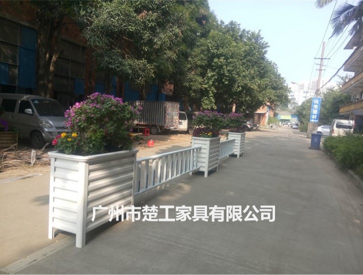道路景观PVC花箱 户外园林绿化弧形花箱 木塑花槽  园林花箱