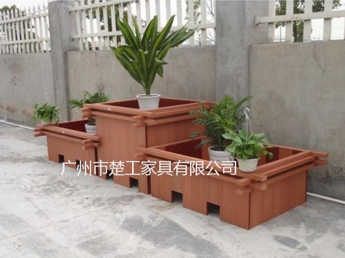 道路景观PVC花箱 户外园林绿化弧形花箱 木塑花槽  园林花箱
