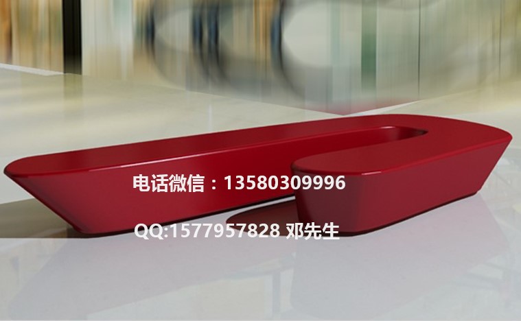 玻璃钢圆形美陈休闲椅 展厅休息区玻璃钢座椅  玻璃钢椅  玻璃钢休息椅