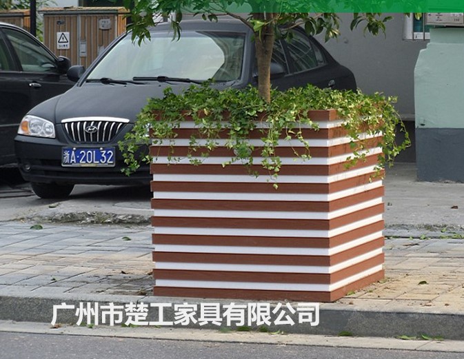 塑木花箱树池 PVC塑木花槽 景观木塑种植箱  木塑花坛