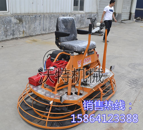 操作简单双圆盘混凝土抹光机沃特座驾汽油型抹面机  双盘抹平机  座驾式混凝土抹光机  驾驶型收光机
