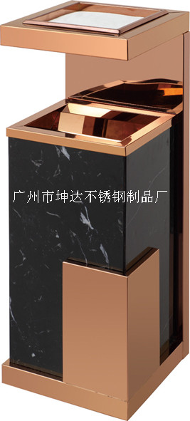 创意时尚不锈钢大理石烟灰桶 酒店大堂收纳桶  果皮箱